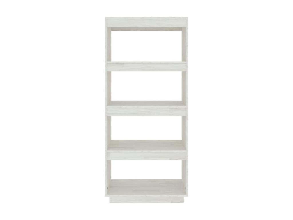 Libreria in legno di pino bianco, 60 x 35 x 135 cm