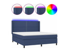 Sommier tapissier con materasso et LED Blu 180x200 cm Tessuto NAUL83340