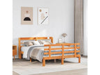 Bed frame et Headboard sans Mattress cire marron 140x200 cm AEDQ80237