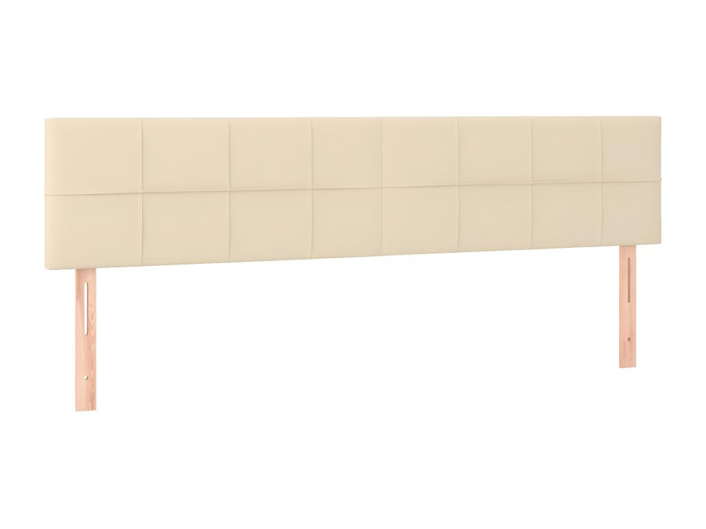 Sommier tapissier e materasso e LED Cream 200x200 cm tessuto JTHL22313