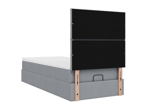 Struttura letto Mobenze et Materasso grigio chiaro 100x200 cm tessuto JLSV48149