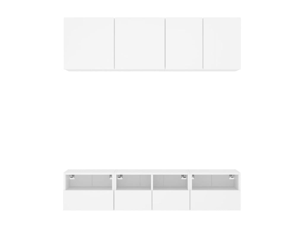 Unités murales TV 5 pz bianco Mobenze d'ingénierie LEVI52310