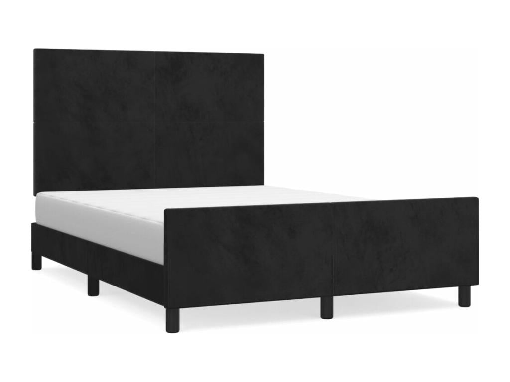 Struttura letto con testiera nera 140x190 cm Mobenze JROR87727