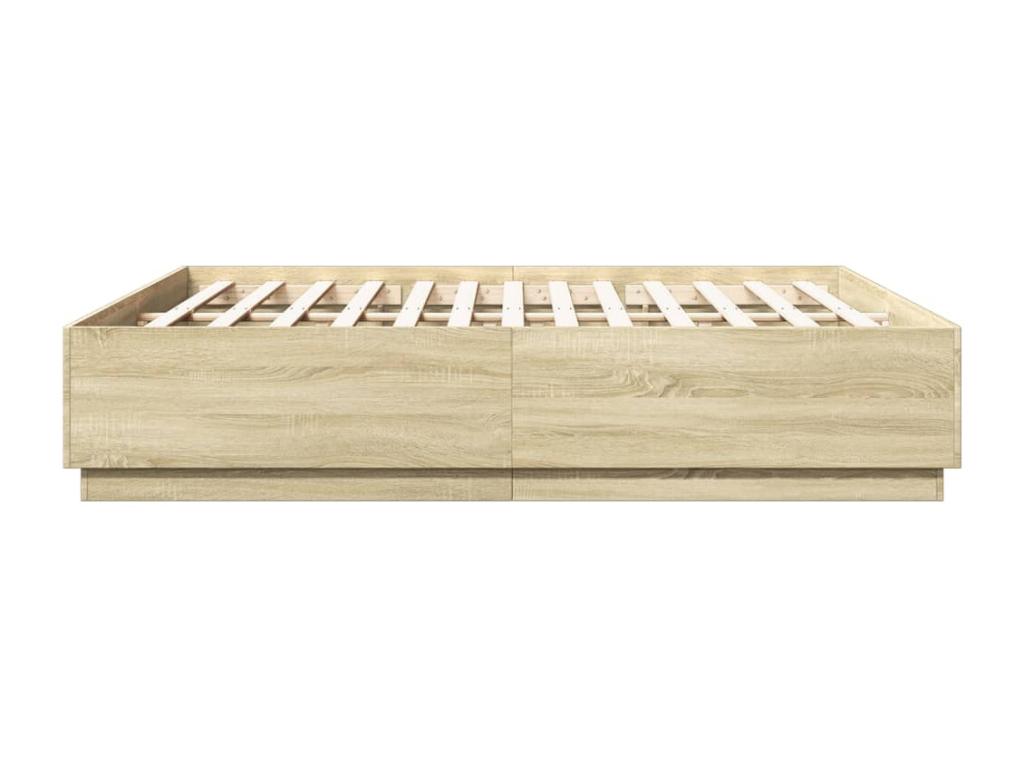 Bed frame sans Mattress chêne Mobenze 180x200 cm SNXO98117