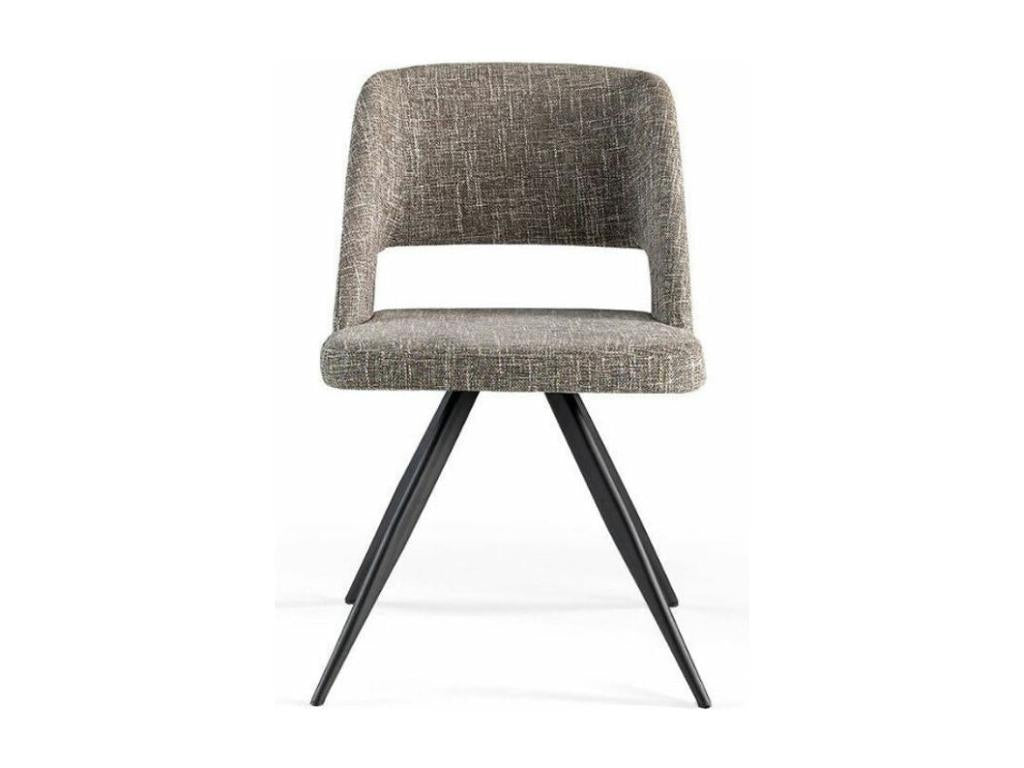 Sedia in tessuto e gambe in acciaio nero Mobenze - lotto di 2-Couleur Mobenze 24 DNBE16361