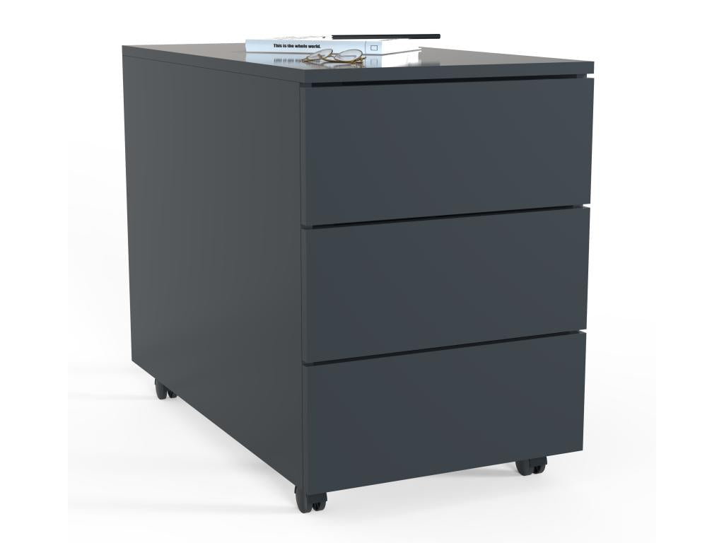 Mobenze Caisson à Mobenze Caisson d'appoint Caisson de Bureau à Mobenze 3 cassetti Antracite - 70 INAO42717