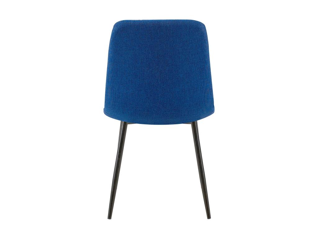 Set di 4 sedie da pranzo - Tessuto / Metallo - Blu - PINPAI QHUJ55208