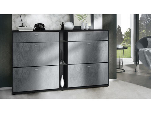 Mobili per la casa in metallo nero, 155,5 x 95 x 28 cm