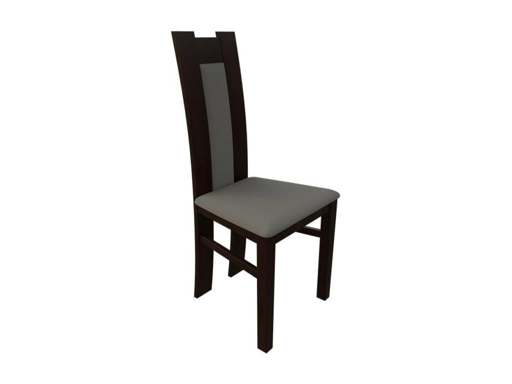 Sedia in pelle grigia, 96 x 46 x 40 cm