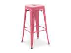 Tabouret haut industriel acciaio brillante rinforzato Mobenze 76cm --Couleur Pink SPGA04712