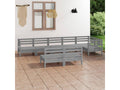 Set da giardino 8 pezzi Mobenze de pin massif Grigio YHZK26036
