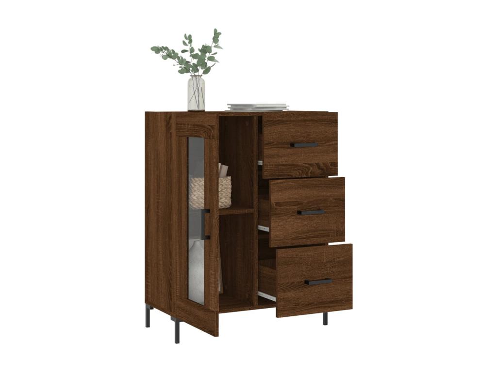 Credenza chêne marrone 69,5x34x90 cm Mobenze d'ingénierie PWYY24318
