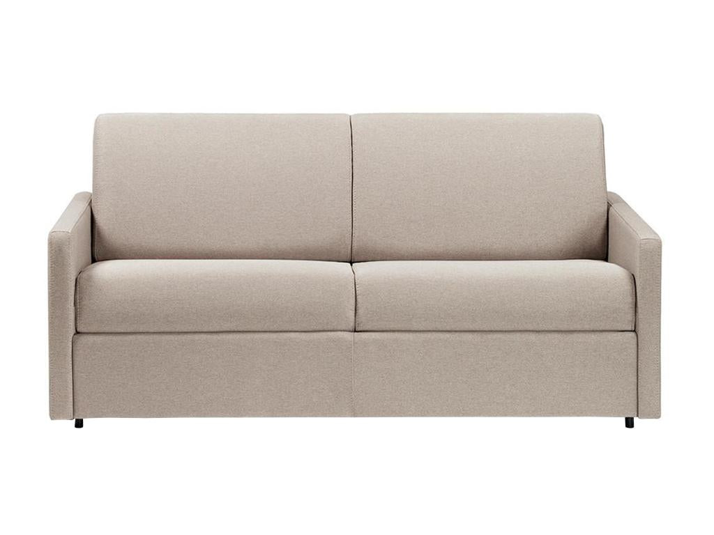 Divano trasformabile 3 posti PINPAI in tessuto beige - Divano 140 cm - Materasso 14 cm Luxameub LHAP07671