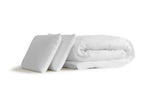 Pack prêt à dormir Materasso Mémoire de forme Mobenze 140x190 3 zone Mobenze sommier Mobenze grigio 2 oreillers couette JNEM04087