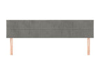 Têtes de lit 2 pz Grigio chiaro 100x5x78/88 cm Velours SCNS11972