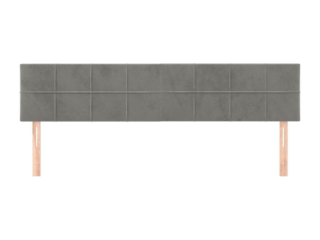 Têtes de lit 2 pz Grigio chiaro 100x5x78/88 cm Velours SCNS11972