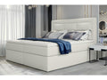 Ensemble boxspring complet Testiera sommiers Materasso surmatelas VISTA de Boislis - simili cuir ivoire - 140x200 cm FRXC53500