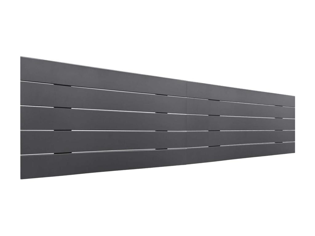 Luxameub Testiera in Bois DM Recyclé Double Style Palette Orizzontale 190x46 cm Lits 190 - Grigio Massif NXKQ05909