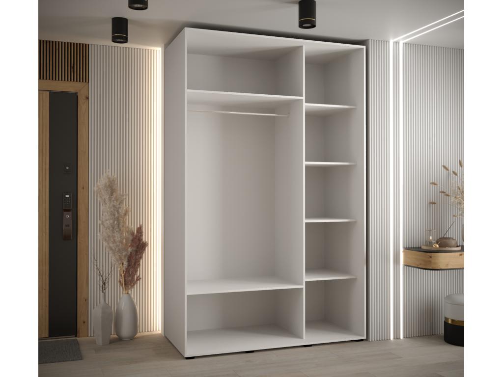 ARMOIRE Luxameub 3 À PORTES COULISSANTES 235.2/150/60 3 porte Bianco/Bianco/Nero GVML74253
