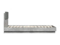 Struttura letto Testiera e Mobenzeères LED grigio cemento 90x200 cm DCWV16283
