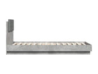 Struttura letto Testiera e Mobenzeères LED grigio cemento 90x200 cm DCWV16283