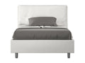 Letto in similpelle bianca, 120 x 200 cm