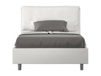 Letto in similpelle bianca, 120 x 200 cm