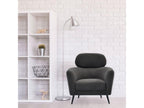 Poltrona moderna con alto dossier Damigal Tissu Mobenze Grey foncé QHHL52622