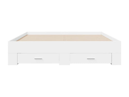 Struttura letto con cassetti senza materasso bianco 160x200 cm ZTUU56120