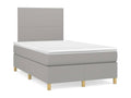 Lit à sommier tapissier con materasso Grigio chiaro 120x200 cm Tissu OQQB30797