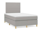 Lit à sommier tapissier con materasso Grigio chiaro 120x200 cm Tissu OQQB30797
