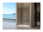 Paroi de douche dorée fixe porte coulissante Mobenze o brossé 142-144,6 cm WOYO76582