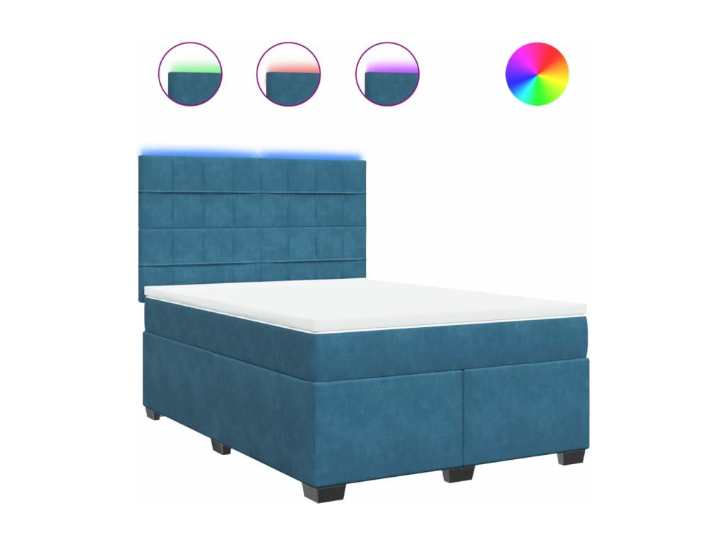 Materasso in velluto blu, 160 x 200 cm