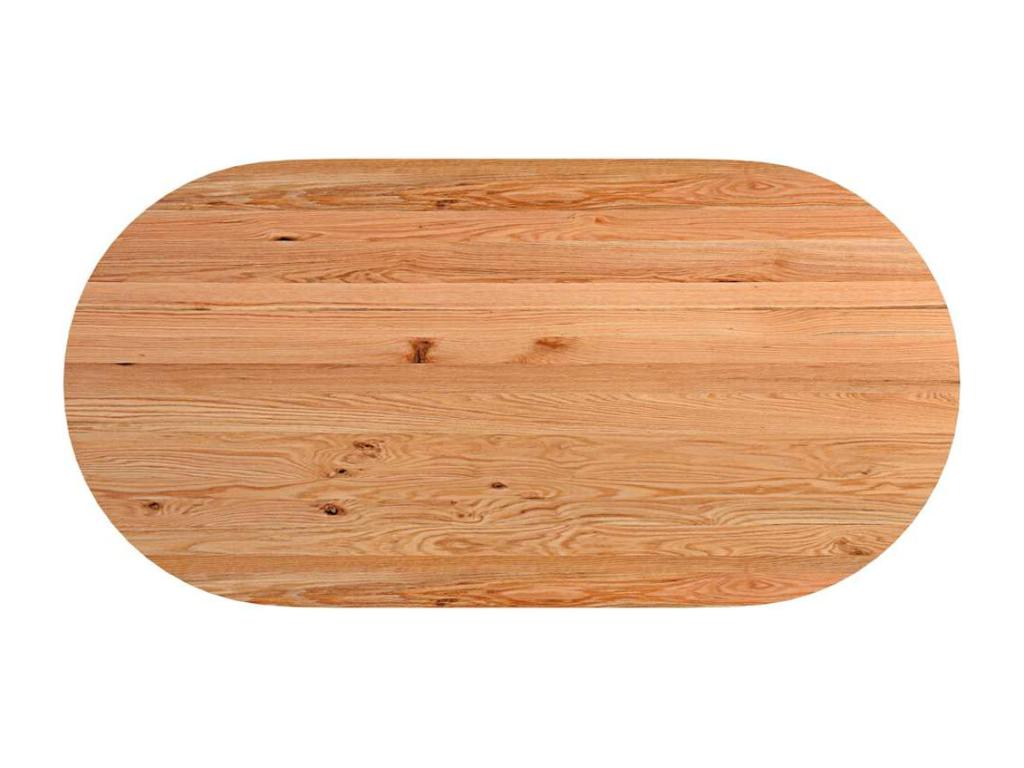 Tavolo da pranzo marrone chiaro Mobenze de chêne massiccio ovale BFTC27486