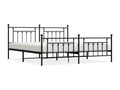 Struttura letto in metallo con testiera-pied de lit nero 193x203 ZLWE82806