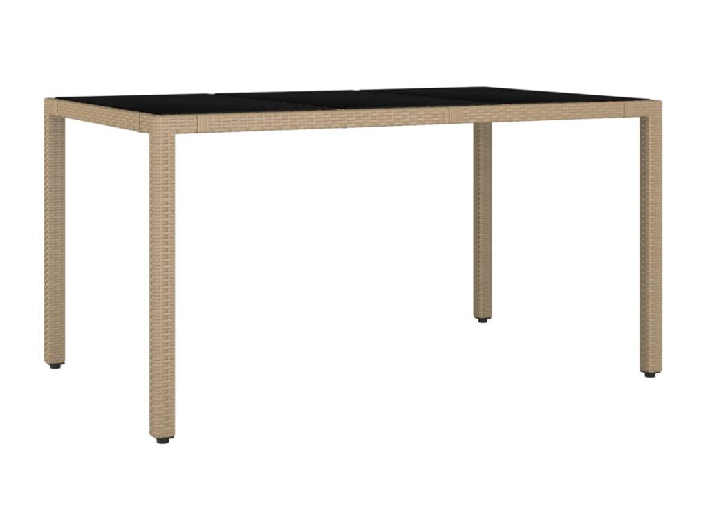 Set da pranzo da giardino e coussins 7 pezzi beige poly rotin HKDQ49907