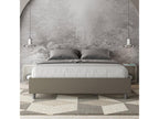 Illuminato con sommier rembourrée 160x200 simile cappuccino Mobenze BHUU12274