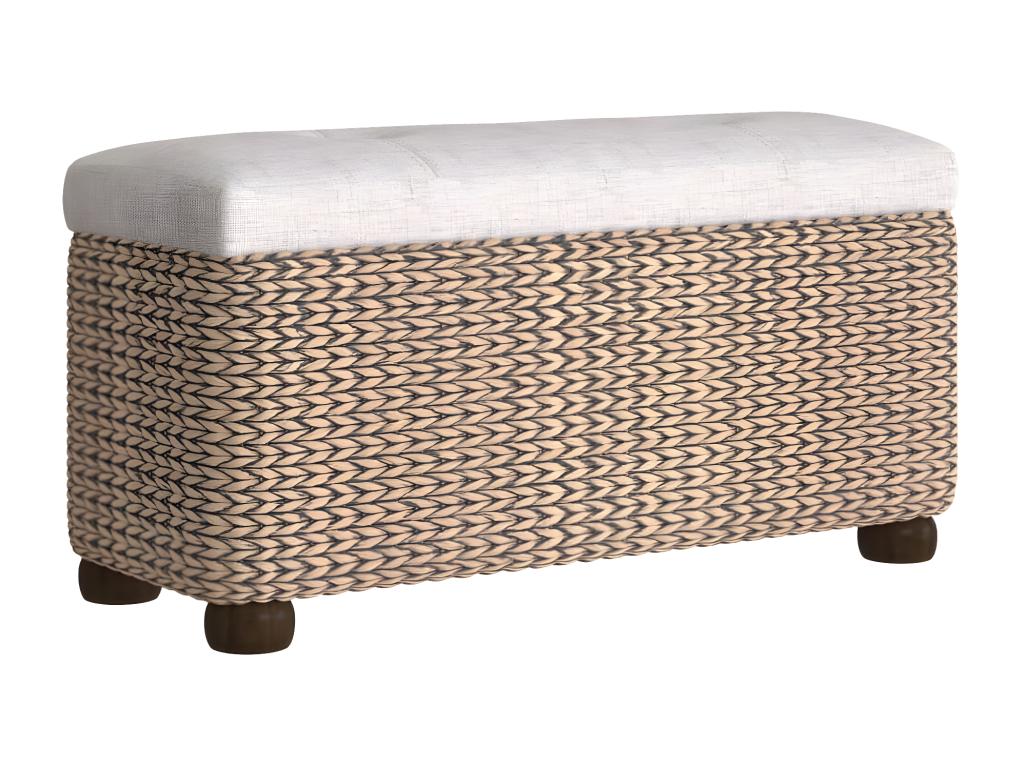 Bancs de rangement lot de 2 con coussin grigio 69 cm quenouille HQWZ68210