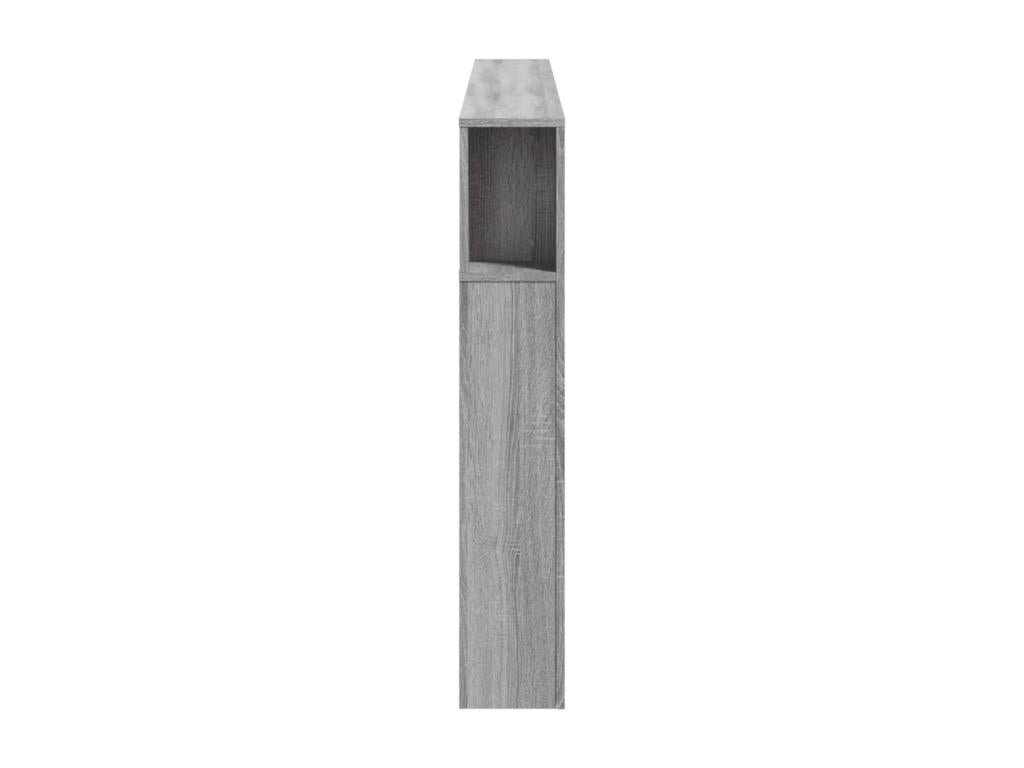 Testiera letto a LED Luxameub grigio 180x18,5x103,5 cm bois ingénierie QIDO03311