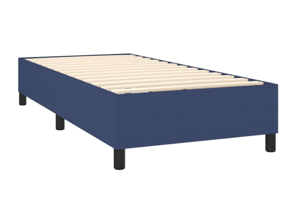 Sommier Tapissier con Materasso et LED Blu 80x200cm Tessuto ZYKN31681