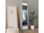 Armadio grigio cemento 50x50x200 cm Mobenze d'ingénierie NRJO99937