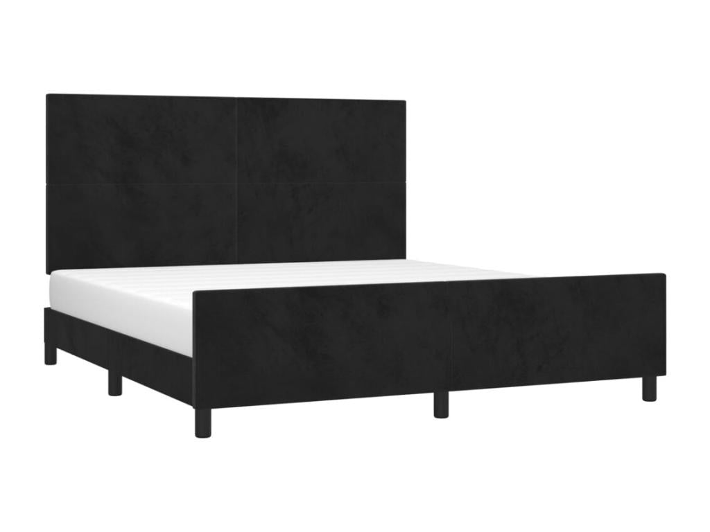Struttura letto con testiera Nero 180x200 cm Velours VNVF14265