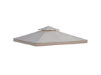 Telo di ricambio per tenda a padiglione 3x3 m poliestere alta densità 180 g/m² beige WDMU14631