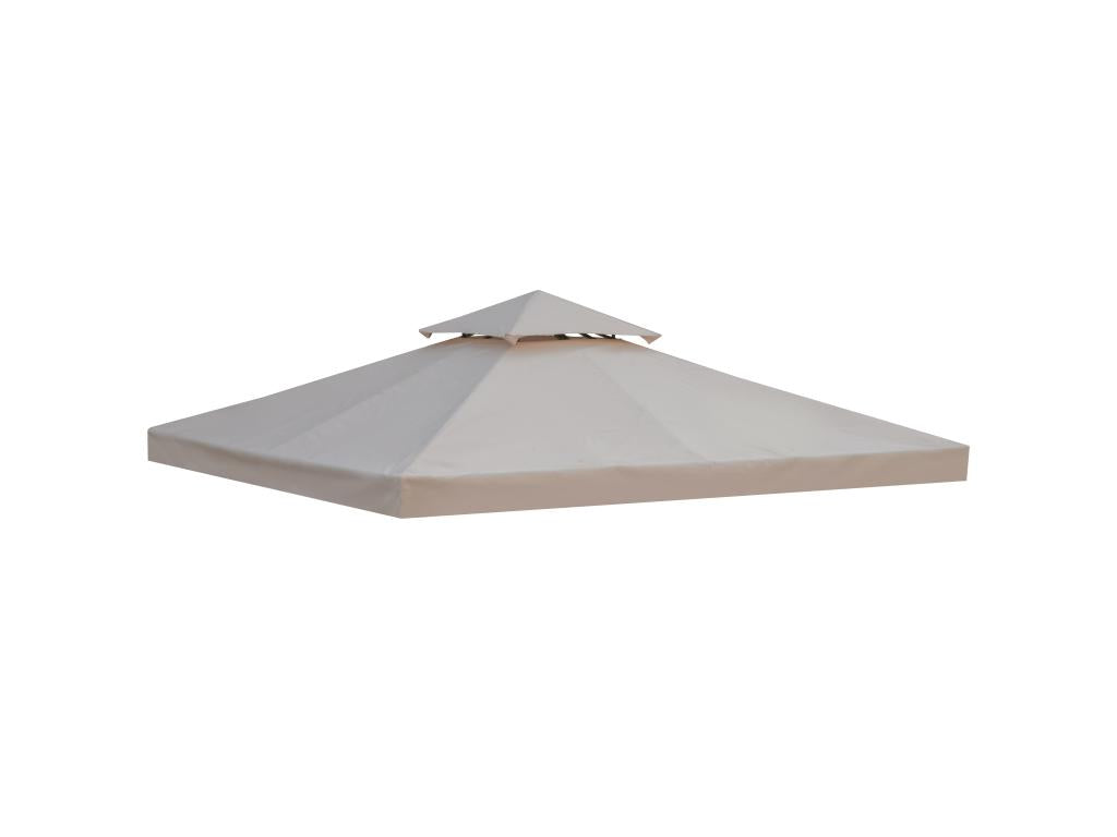 Telo di ricambio per tenda a padiglione 3x3 m poliestere alta densità 180 g/m² beige WDMU14631