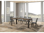 Tavolo Allungabile 80x120/204 cm Luxameub Noyer cadre Antracite OPON55285
