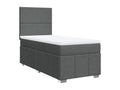 Sommier à Mobenze de lit con Materasso Grigio foncé 80x200 cm Tissu QLBB19928