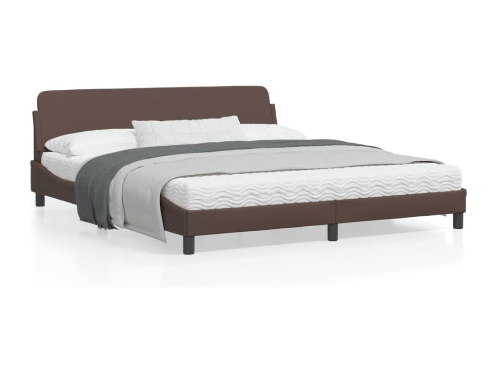 Struttura letto con testiera Marrone 180x200 Similicuir XFBF10222