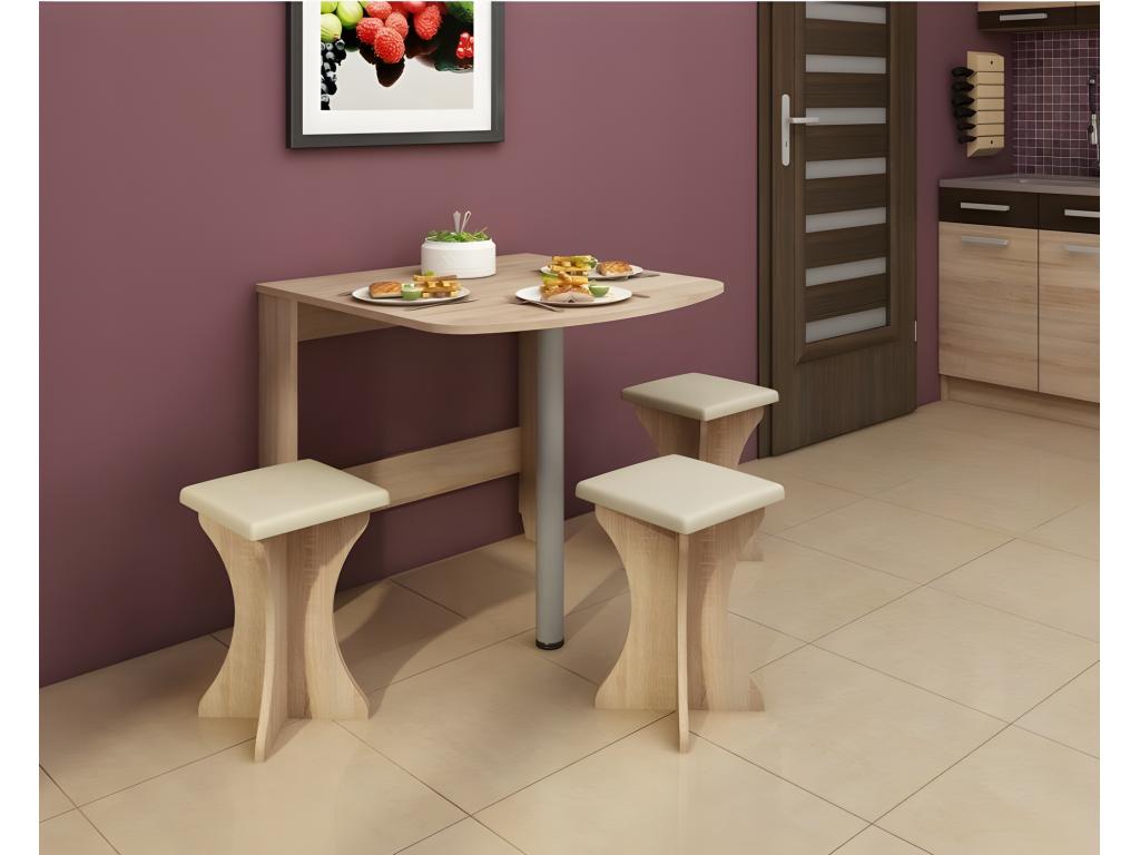 Tavolo da mangiatoia semiovale pieghevole Mobenze scuro 81x80 cm modello Mobenze 6 Tavolo pieghevole Mobenze PUZY41555