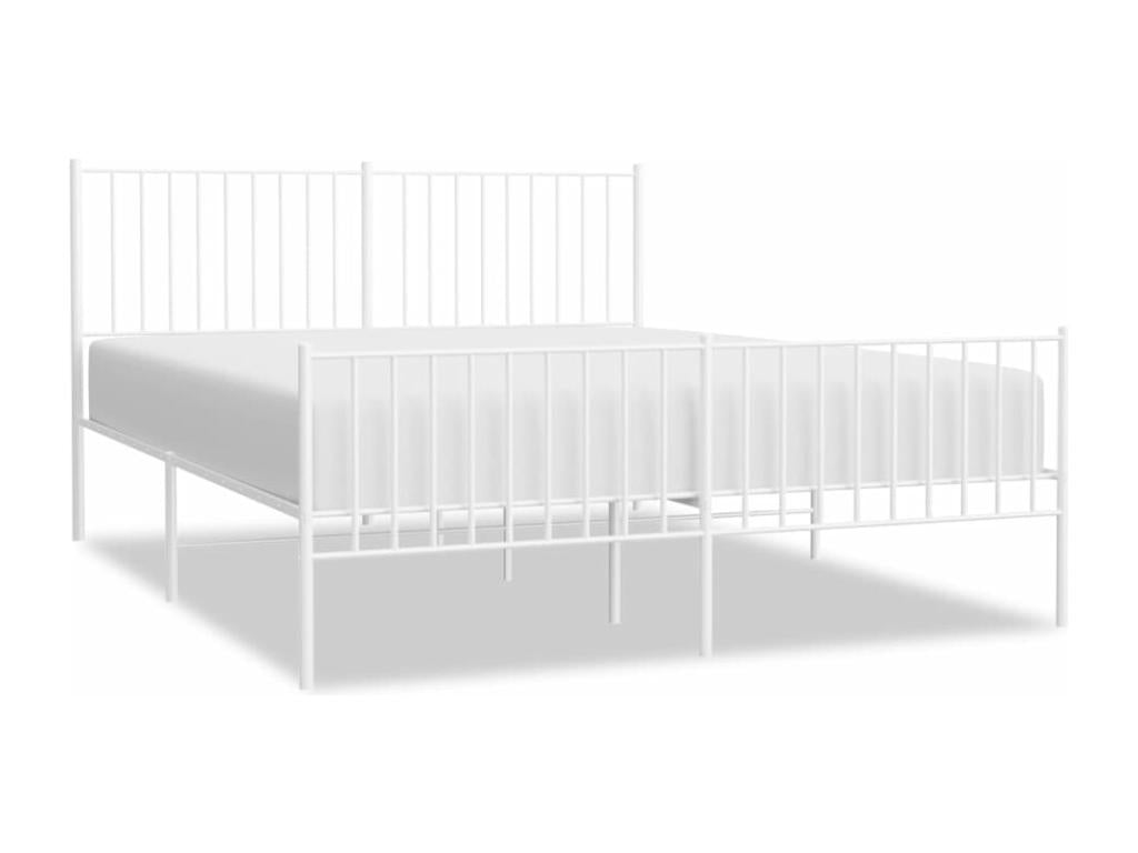 Struttura letto in metallo bianco, 150 x 200 cm