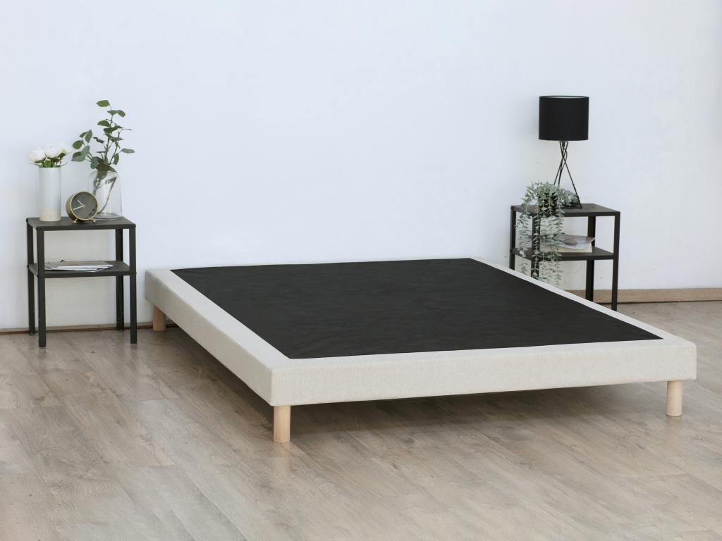 Sommier tapissier déco 160x200 cm - Beige - Mobenze LSTQ42045